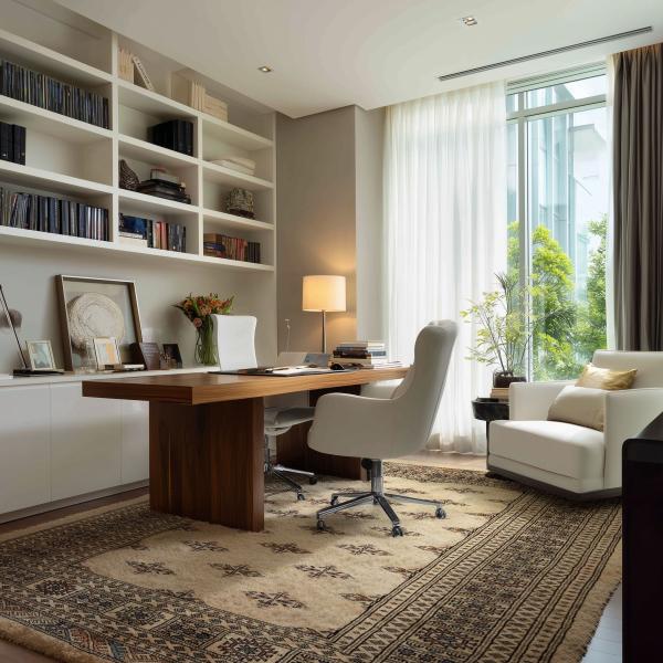 Designer szőnyeg Pakisztán Buchara a modern dolgozószobában